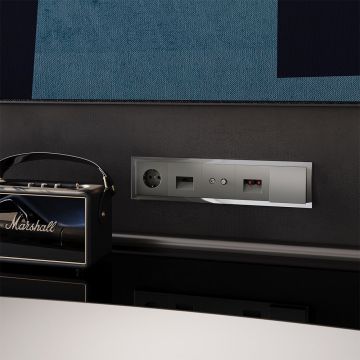 Рамка стеклянная Voltum (Вольтум) S70 на 5 постов, (титан, стекло) VLS110506