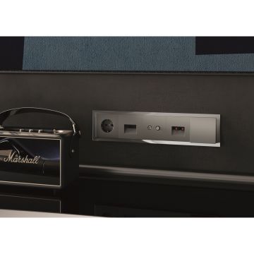 Рамка стеклянная Voltum (Вольтум) S70 на 5 постов, (титан, стекло) VLS110506