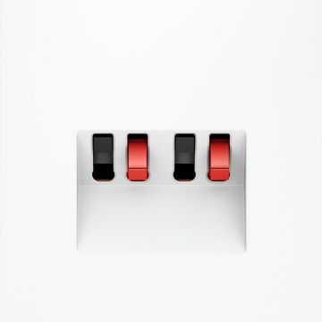 Розетка акустическая встраиваемая Voltum (Вольтум) S70 4-местная, (белый матовый) VLS060302