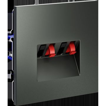 Розетка акустическая встраиваемая Voltum S70 4-местная, (титан) VLS060306