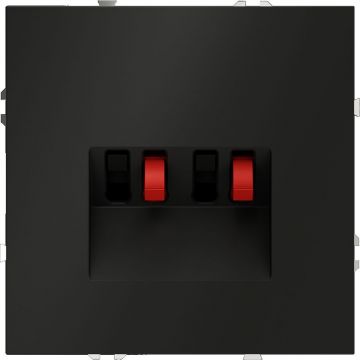 Розетка акустическая встраиваемая Voltum (Вольтум) S70 4-местная, (черный матовый) VLS060308