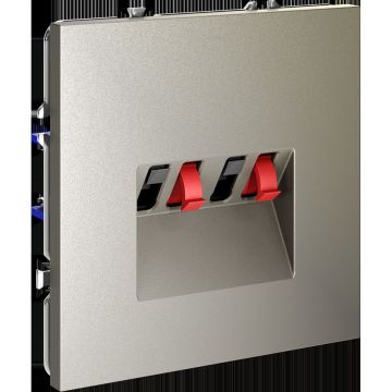Розетка акустическая встраиваемая Voltum S70 4-местная, (шелк) VLS060304