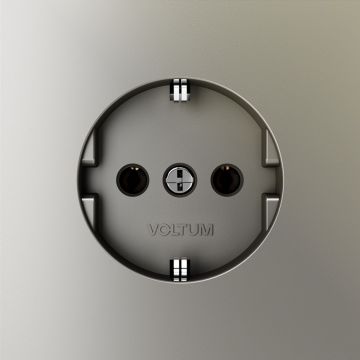 Розетка встраиваемая Voltum (Вольтум) S70 с заземлением 16А, (шелк) VLS040104