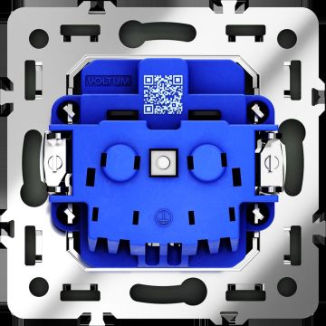 Розетка встраиваемая Voltum (Вольтум) S70 с заземлением и защитными шторками, 16А, (графит) VLS040207