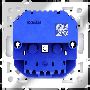 Розетка встраиваемая Voltum (Вольтум) S70 с заземлением и защитными шторками, 16А, с USB, A+A, (кашемир) VLS040403