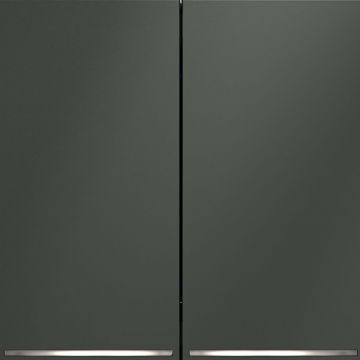 Выключатель встраиваемый Voltum (Вольтум) S70 двухклавишный с подсветкой 10А, (титан) VLS020206