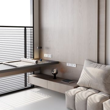 Розетка встраиваемая Voltum (Вольтум) S70 с заземлением и защитными шторками, 16А, с USB, A+С, (белый глянцевы VLS040501