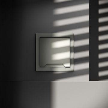 Розетка встраиваемая Voltum (Вольтум) S70 с заземлением, защитными шторками и крышкой 16А, (сталь) VLS040305