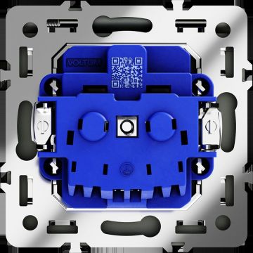 Розетка встраиваемая Voltum (Вольтум) S70 с заземлением, защитными шторками и крышкой 16А, (черный матовый) VLS040308