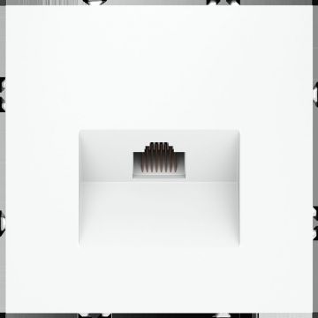 Розетка компьютерная встраиваемая Voltum (Вольтум) S70 RJ45 категория б, (белый матовый) VLS060102