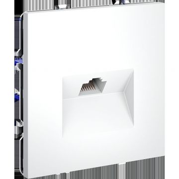 Розетка компьютерная встраиваемая Voltum (Вольтум) S70 RJ45 категория б, (белый матовый) VLS060102