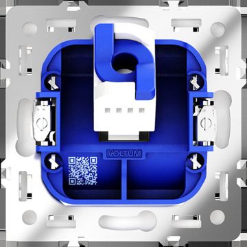 Розетка компьютерная встраиваемая Voltum (Вольтум) S70 RJ45 категория б, (белый матовый) VLS060102