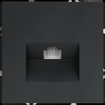 Розетка компьютерная встраиваемая Voltum (Вольтум) S70 RJ45 категория б, (графит) VLS060107