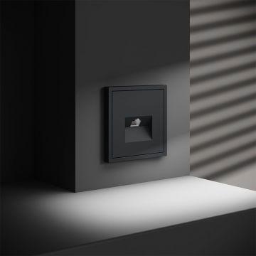 Розетка компьютерная встраиваемая Voltum (Вольтум) S70 RJ45 категория б, (графит) VLS060107