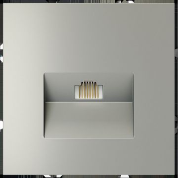 Розетка компьютерная встраиваемая Voltum (Вольтум) S70 RJ45 категория б, (сталь) VLS060105