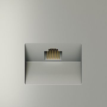 Розетка компьютерная встраиваемая Voltum (Вольтум) S70 RJ45 категория б, (сталь) VLS060105