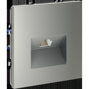 Розетка компьютерная встраиваемая Voltum (Вольтум) S70 RJ45 категория б, (сталь) VLS060105