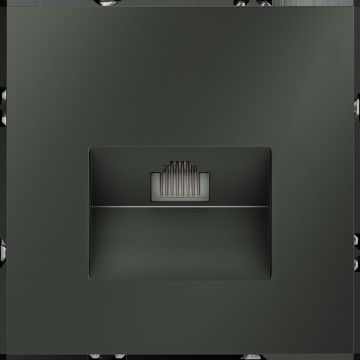 Розетка компьютерная встраиваемая Voltum (Вольтум) S70 RJ45 категория б, (титан) VLS060106