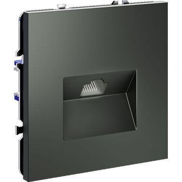 Розетка компьютерная встраиваемая Voltum (Вольтум) S70 RJ45 категория б, (титан) VLS060106