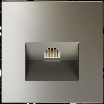 Розетка компьютерная встраиваемая Voltum (Вольтум) S70 RJ45 категория б, (шелк) VLS060104