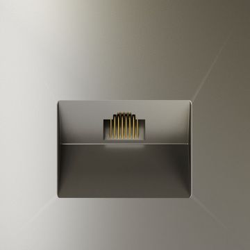 Розетка компьютерная встраиваемая Voltum (Вольтум) S70 RJ45 категория б, (шелк) VLS060104