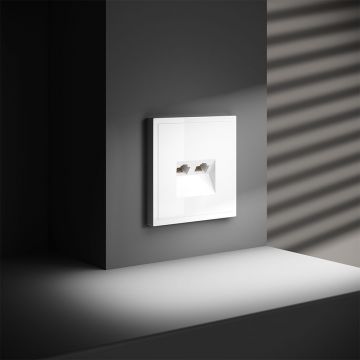 Розетка компьютерная встраиваемая Voltum (Вольтум) S70 двойная RJ45+RJ45 категория б, (белый глянцевый) VLS060201