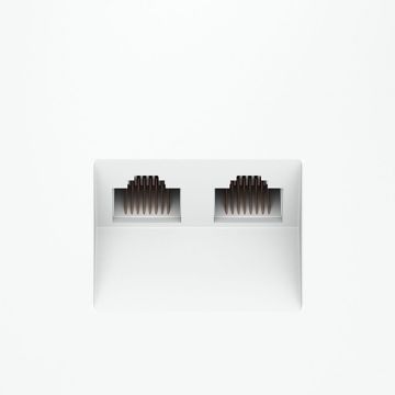 Розетка компьютерная встраиваемая Voltum (Вольтум) S70 двойная RJ45+RJ45 категория б, (белый матовый) VLS060202
