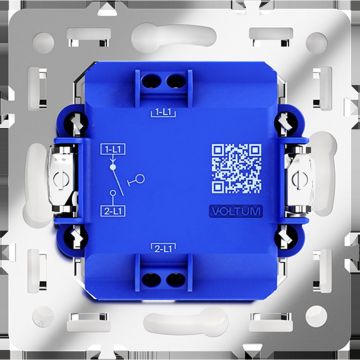 Выключатель встраиваемый Voltum (Вольтум) S70 одноклавишный 10А, (белый глянцевый) VLS010101