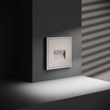 Розетка компьютерная встраиваемая Voltum (Вольтум) S70 двойная RJ45+RJ45 категория б, (кашемир) VLS060203