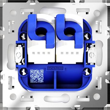 Розетка компьютерная встраиваемая Voltum (Вольтум) S70 двойная RJ45+RJ45 категория б, (кашемир) VLS060203