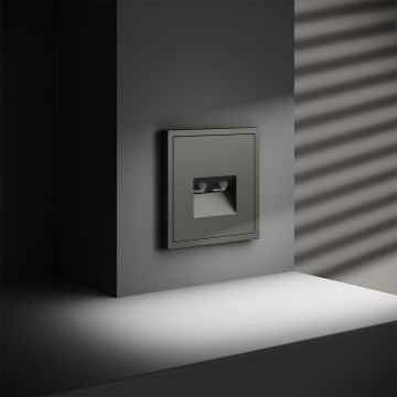 Розетка компьютерная встраиваемая Voltum (Вольтум) S70 двойная RJ45+RJ45 категория б, (титан) VLS060206