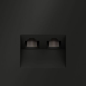 Розетка компьютерная встраиваемая Voltum (Вольтум) S70 двойная RJ45+RJ45 категория б, (черный матовый) VLS060208