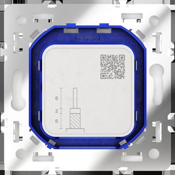 Розетка телевизионная встраиваемая Voltum (Вольтум) S70 оконечная TV+SAT, (белый глянцевый) VLS060401