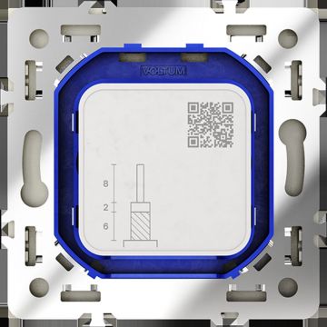 Розетка телевизионная встраиваемая Voltum (Вольтум) S70 оконечная TV+SAT, (сталь) VLS060405
