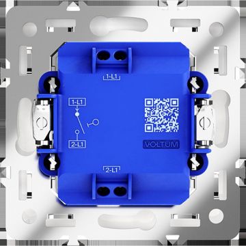 Выключатель встраиваемый Voltum (Вольтум) S70 одноклавишный 10А, (белый матовый) VLS010102