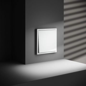 Выключатель встраиваемый Voltum (Вольтум) S70 одноклавишный 10А, (белый матовый) VLS010102