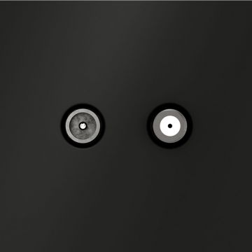 Розетка телевизионная встраиваемая Voltum (Вольтум) S70 оконечная TV+SAT, (черный матовый) VLS060408