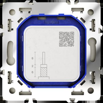Розетка телевизионная встраиваемая Voltum (Вольтум) S70 оконечная TV+SAT, (шелк) VLS060404