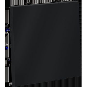 Выключатель встраиваемый Voltum S70 одноклавишный 10А, (графит) VLS010107