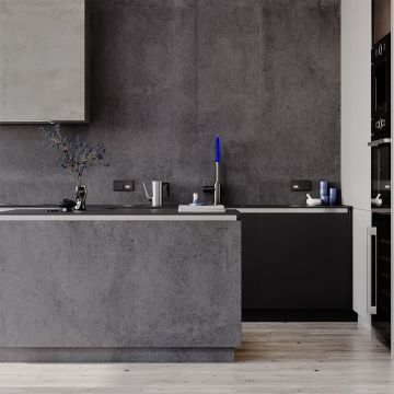 Выключатель встраиваемый Voltum (Вольтум) S70 одноклавишный 10А, (черный матовый) VLS010108