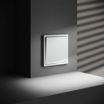 Выключатель встраиваемый Voltum (Вольтум) S70 одноклавишный с подсветкой 10А, (белый матовый) VLS010202