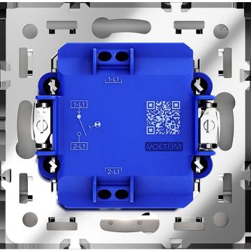 Выключатель встраиваемый Voltum (Вольтум) S70 одноклавишный с подсветкой 10А, (белый матовый) VLS010202