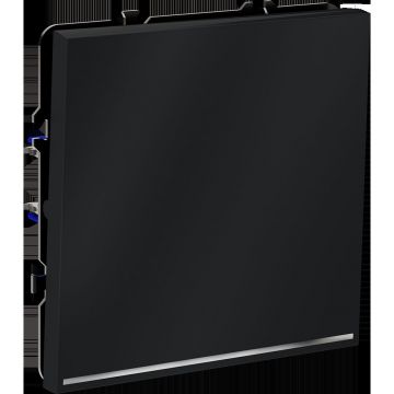 Выключатель встраиваемый Voltum (Вольтум) S70 одноклавишный с подсветкой 10А, (графит) VLS010207