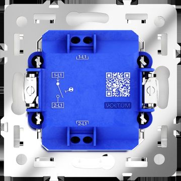 Выключатель встраиваемый Voltum (Вольтум) S70 одноклавишный с подсветкой 10А, (кашемир) VLS010203