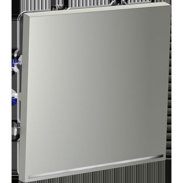 Выключатель встраиваемый Voltum (Вольтум) S70 одноклавишный с подсветкой 10А, (сталь) VLS010205