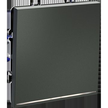 Выключатель встраиваемый Voltum (Вольтум) S70 одноклавишный с подсветкой 10А, (титан) VLS010206