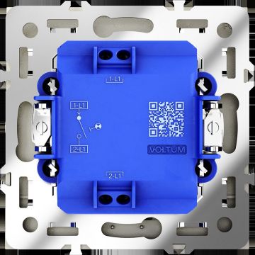 Выключатель встраиваемый Voltum (Вольтум) S70 одноклавишный с подсветкой 10А, (шелк) VLS010204