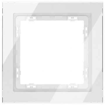 Рамка Вольтум (Voltum) 1-м S70 стеклянная белая VLS110101