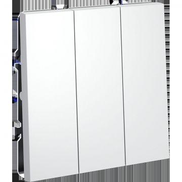 Выключатель встраиваемый Voltum (Вольтум) S70 трехклавишный 10А, (белый матовый) VLS030102