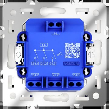 Выключатель встраиваемый Voltum S70 трехклавишный 10А, (кашемир) VLS030103